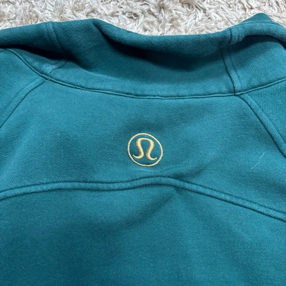lululemon Scuba Teal Half-Zip Cropped Sweatshirt - Picture 4 of 9
